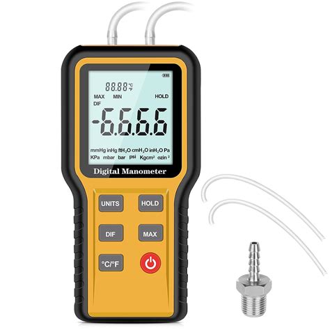 manometer professional air pressure meter dual port manometer pressure gauge hvac gas