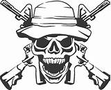Skull Army Ranger Guns Decal Decals Tattoo Military Tattoos Drawings Skulls Inkace Stencils Stencil Stickers Sticker Addiction Visit sketch template