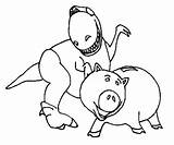 Story Rex Coloring Toy Pages Getcolorings Getdrawings sketch template