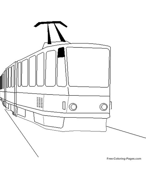 kids coloring book pages train