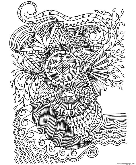 adult flowers stars coloring pages printable