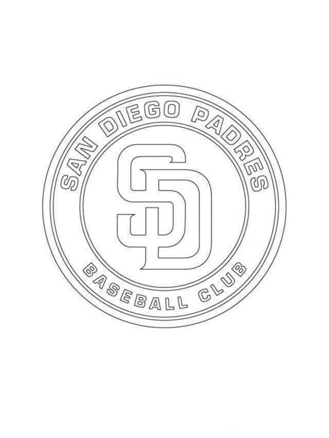 san diego padres mlb coloring pages printable sports coloring pages