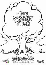 Kids Colouring Mindful Mindfulness Activities Teens Therapy Simple Worry Tree Coloring Stress Children School Anxiety Counseling Forward Daily Provides Straight sketch template
