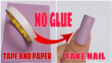 fake nails  tape  paper diy fake nails