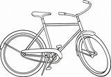Bicycle Coloring Bike Outline Pages City Mountain Printable Bicycles Clipart Cool Openclipart Firkin Supercoloring Drawing Log Drawings sketch template