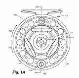 Patents Fly Reel Drawing sketch template