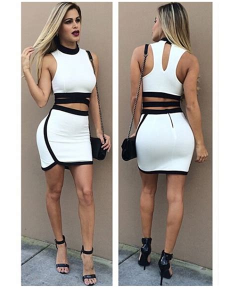 summer style women two piece outfits sexy club dress 2015 crop top mini