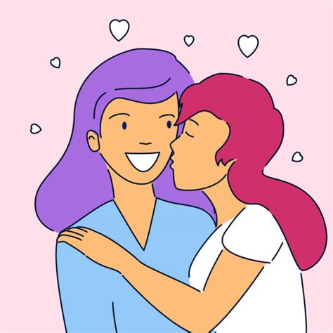 150 Lesbian Kissing Drawing Illustrations Royalty Free Vector