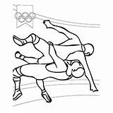 Wrestling Coloring Pages Championship Olympics Jacob God Little sketch template