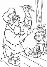 Pinocchio Coloring Pages Puppet Disney Cartoon Colouring Printable Choose Board Color sketch template