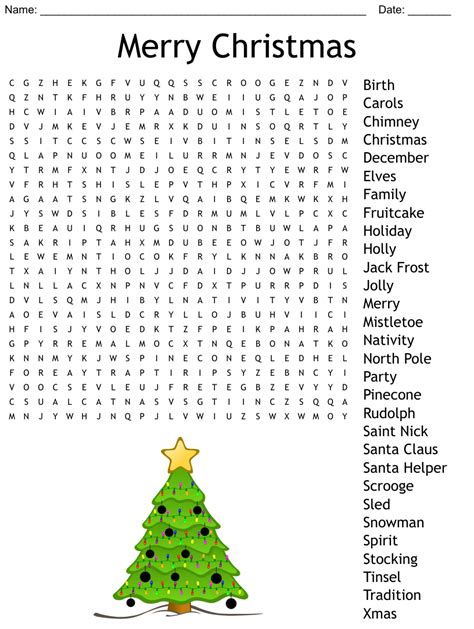 merry christmas word search wordmint