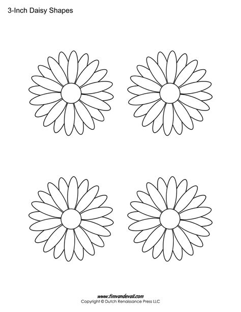 printable flower templates  fold  cut  easy daisy