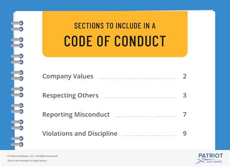 creating  code  conduct   small business sections