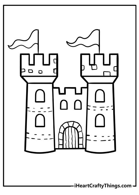 castle wall coloring page