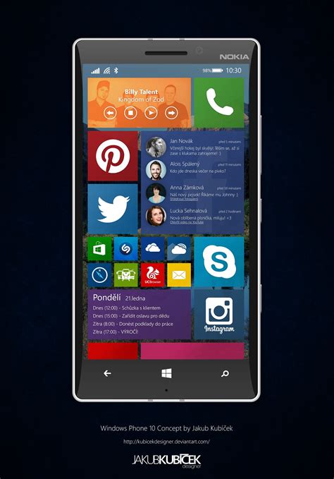 windows phone  concept  interactive  tiles   appealing flat