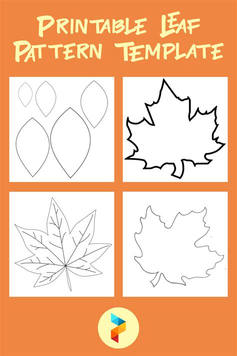 printable leaf pattern template     printablee