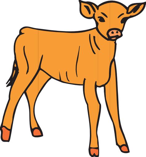 orange calf clip art  clkercom vector clip art  royalty