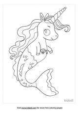 unicorn mermaid coloring page  printable coloring page