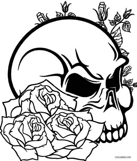skulls  flowers coloring pages   abigail skull coloring pages