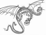 Coloring Zippleback Hideous Dragon Pages sketch template