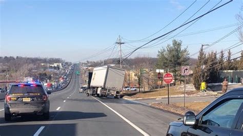 route   ramsey nj reopens  truck brings  wires