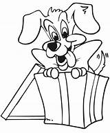 Coloring Christmas Pages Puppy Library Clipart sketch template