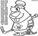Hockey Coloring Pages Player Print sketch template