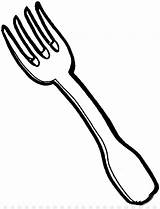 Fork Coloring Spoon Template Outline sketch template