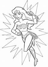 Wonder Woman Coloring Pages Color Kids Women Super Print Funny Children Superhero sketch template
