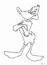 Duck Daffy Gangster sketch template