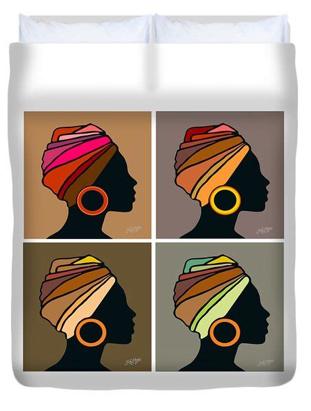 african women head wrap digital art by james mingo