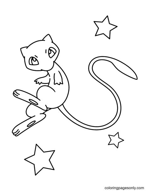 mew coloring pages  printable coloring pages