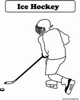 Hockey Coloring Pages Ice Player Printable Puck Goalie Getdrawings Getcolorings Print Players Drawing Helmet Fascinating sketch template