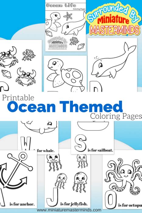printable ocean themed coloring pages ocean theme preschool preschool