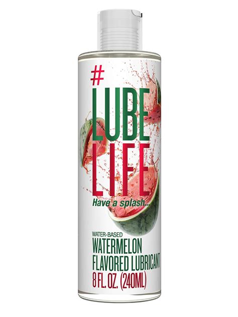 Lubelife Water Based Watermelon Flavored Lubricant 8 Ounce Sex Lube