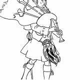 Coloring Bagpipes Instrument Soldier Scottish Highland Playing Great sketch template