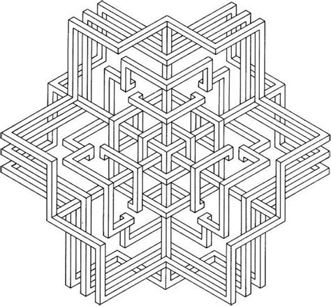complex geometric  coloring page  adults letscoloritcom