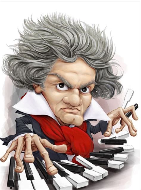Beethoven Caricature Funny Caricatures Caricature Drawing