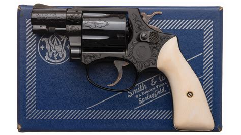 factory engraved sw model  airweight da revolver  box rock island auction