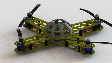 quadcopter frame render  diydrones