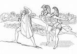 Ulisse Odysseus Unterwelt Colorear Odisea Inferno Kleurplaat Infierno Malvorlage Underworld Onderwereld Mythology Edupics sketch template
