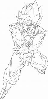 Goku Saiyan Lineart Brusselthesaiyan sketch template