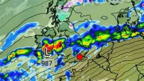 met eireann predicts heavy rain with risk of hail sleet and
