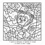 Number Color Children Monkey Depositphotos Stock Vector Illustration Ksenya Savva sketch template