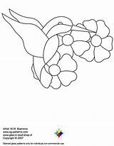 Patterns Glass Stained Flower Traceable Coloring Pattern Clipart Popular Library sketch template