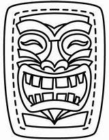 Tiki Mask Hawaiian Luau Totem Masks Maoris Sketchite Totems Clipartbest sketch template