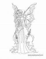 Coloring Fairy Pages Fairies Printable Realistic Flower Elf Detailed Adults Adult Advanced Fantasy Princess Dragon Amy Brown Drawing Woodland Sheets sketch template