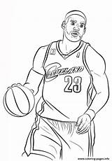 James Nba Coloring Lebron Pages Sport Printable Print Color sketch template