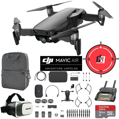 dji mavic air fly  combo onyx black drone combo  wi fi quadcopter  remote controller