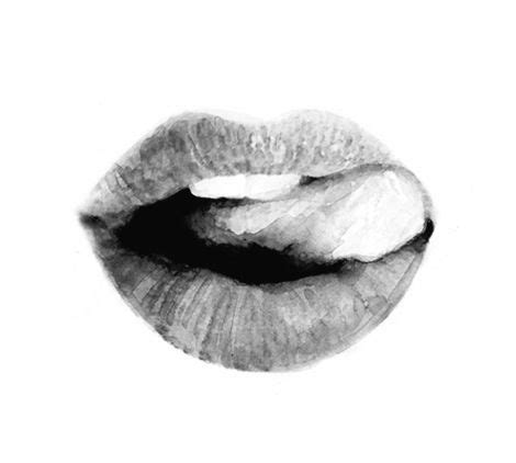 pin  jennifer sanders  black white photography lips drawing